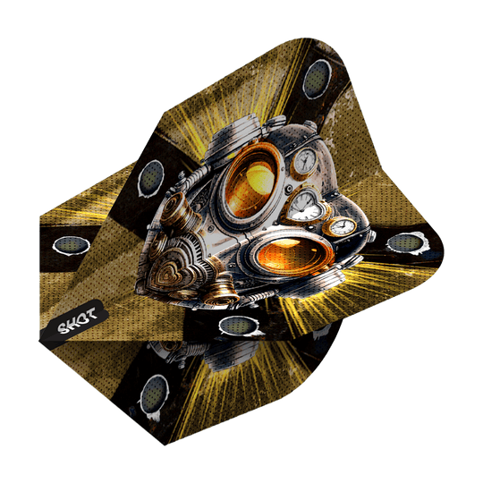 Shot Badlands The Sherriff No6 Vluchten Abgebildet sind die Shot Badlands The Sherriff No6 Flights. Die Dart-Flights haben ein markantes Design.