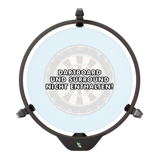 Scolia Home 2 FLEX - Elektronisch autoscoringsysteem met verlichtingsring 2026 Das Bild zeigt das Produkt "Scolia Home 2 FLEX - Electronic Score System mit Beleuchtungsring". In der Mitte steht der Hinweis: "Dartboard und Surround nicht enthalten!"