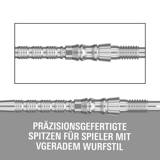 Target Signature Swiss Point TRB stalen dartpunten - zilver Hier ist die Target Signature Swiss Point TRB Steeldartspitzen in Silber zu sehen. Die Dartspitzen sind für maximale Kontrolle und Haltbarkeit entwickelt.