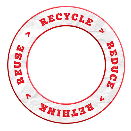 Abgebildet ist ein Produkt mit dem Dateinamen DBS-RRRR2_Surround_Recyle_Reuse_Reduce_Rethink_Rot_2. Das Motiv verweist wahrscheinlich auf Nachhaltigkeit und Recycling in rotem Design.