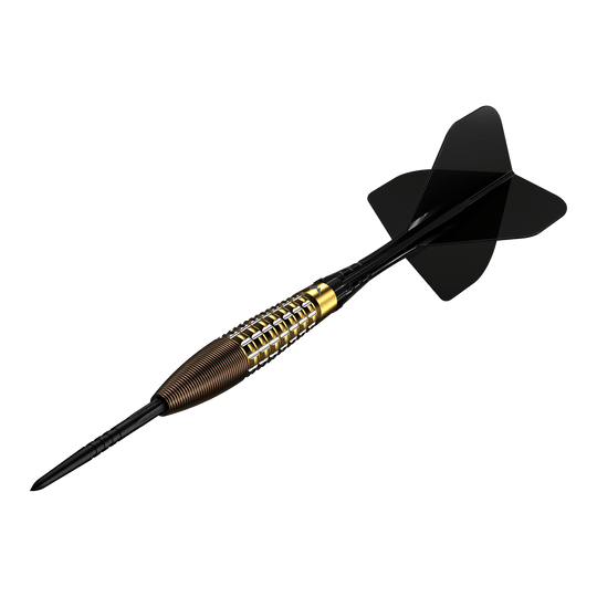 Das Bild zeigt die Mission Rhodon Steeldarts - 23g. Es handelt sich um hochwertige Steeldarts für präzises Dartspiel.