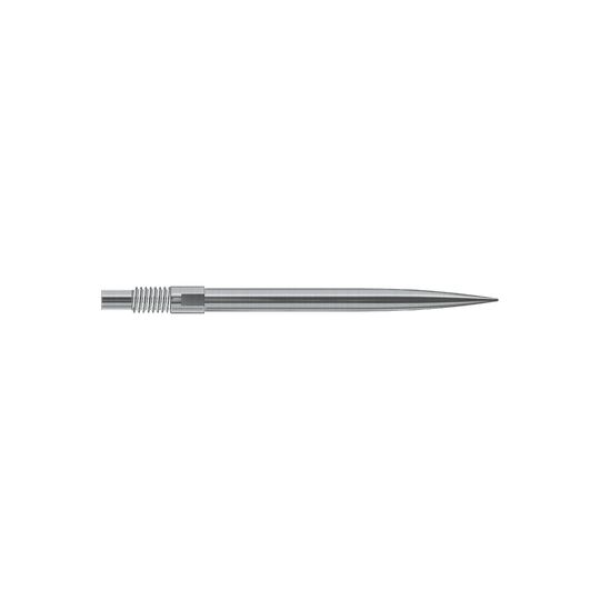 Harrows Quick Point Dartpunten - Zilver Das Bild zeigt Harrows QuickPoint Dartspitzen in Silber mit einer Länge von 30mm. Es handelt sich um eine Produktabbildung der Dartspitzen.