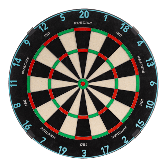 Precise 180 Endorphine Steel Dartbord met genummerde ring - Infinity Blue Das Precise 180 Endorphine Steeldartboard mit Nummernring in Infinity Blue ist abgebildet. Es bietet optimale Bedingungen für ein präzises Dartspiel.