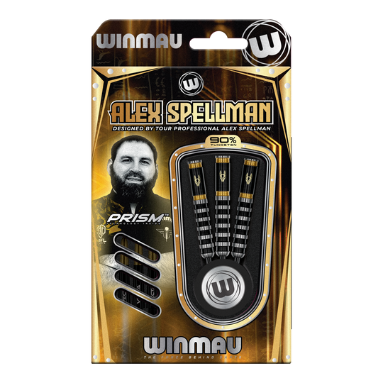 Winmau Alex Spellman steel darts Winmau Alex Spellman Steeldarts sind präzise gearbeitete Steeldarts. Die Abbildung stellt das Produkt im Nahaufnahme dar.