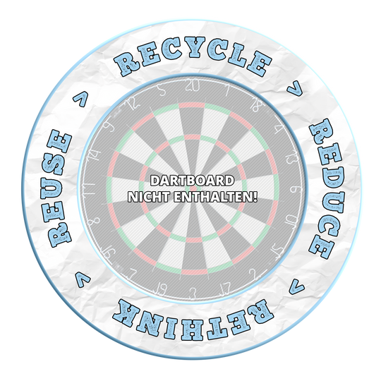 McDart Recyclen Verminderen Heroverwegen Hergebruiken Dartbord Omranding Das Produkt heißt ‚MSF-C9 McDart Recycle Reuse Reduce Rethink Surround Himmelblau‘. Es handelt sich um eine blaue Dart-Surround für umweltbewusste Spieler.