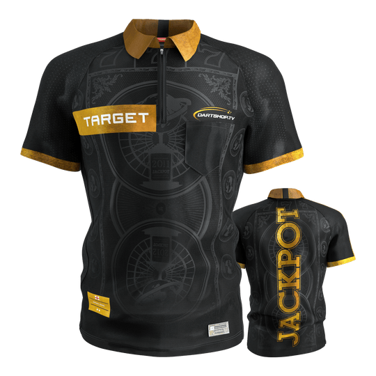 Target Adrian Lewis dartshirt 2026 Das Target Adrian Lewis Dartshirt 2026 ist auf diesem Bild sichtbar. Es ist ideal für Darts-Fans und Spieler geeignet.