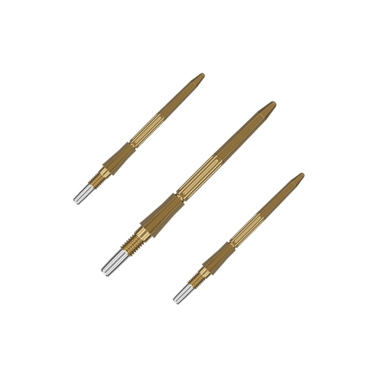 Target Elysian Archetype 43 Swiss Point stalen dartpijlpunten - Goud Das Bild zeigt ein Set der Target Elysian Archetype 43 SwissPoint Dartspitzen in Gold, Länge 30 mm. Dieses Set ist ideal für Präzision beim Dartsport.