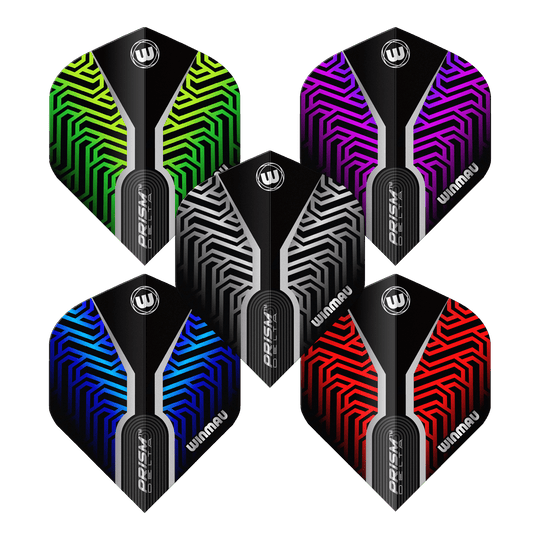 Winmau Prism Delta No2 Standaard Vluchtcollectie Das Bild zeigt die Winmau Prism Delta No2 Standard Flight Collection. Die hochwertigen Flights sind optimal für Dartspieler.