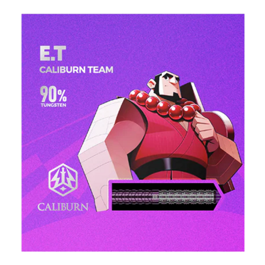 Caliburn Awakening ET stalen dartpijlen Hier sind die Caliburn Awakening E.T. Steeldarts abgebildet. Die Steeldarts werden detailliert dargestellt.