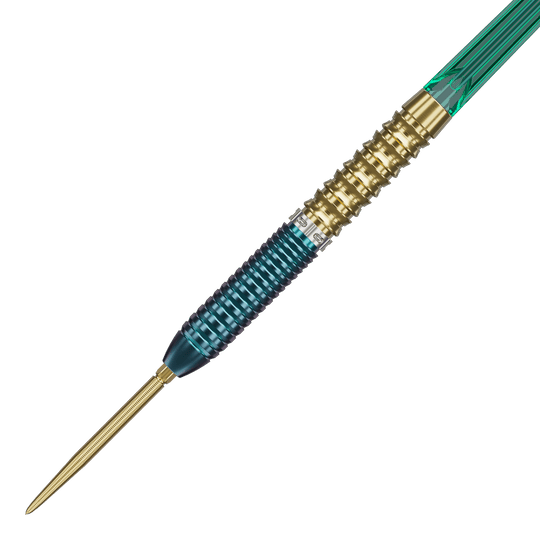 Abgebildet sind die Target Japan Prime Series Zenith GEN 2.5 Swiss Point Steeldarts. Diese Darts zeichnen sich durch ihr elegantes Design aus.