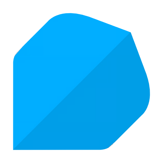 Poly-Plain Standaard Vluchten Blauw Das Bild zeigt die Poly-Plain Standard Flights in Blau. Es handelt sich um Zubehör für Dartpfeile.