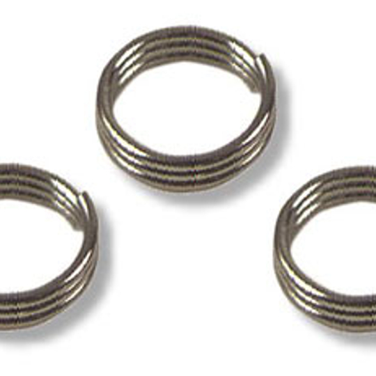 6005187b48c97aaf Auf dem Bild sind drei Metallspringringe zu sehen. Sie sind als Produkt "1000 Shaftringe" dargestellt.