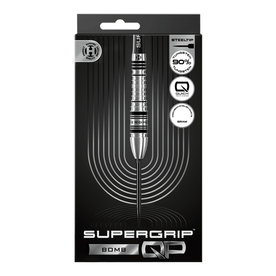 Harrows Supergrip Bomb Quick Point stalen dartpijlen Gezeigt werden die Harrows Supergrip Bomb Quick Point Steeldarts. Das Produkt bietet hohe Kontrolle und Stabilität beim Wurf.