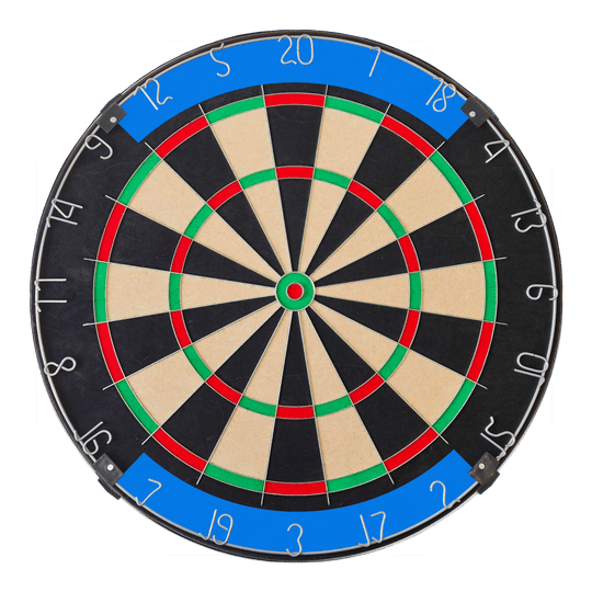 Das Bild zeigt ein Dartboard mit Wunschtext. Es handelt sich um ein klassisches Dartboard mit einer individuellen Beschriftung.