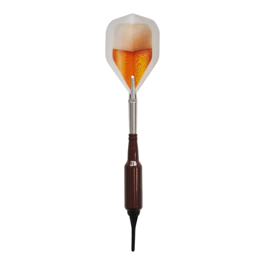 McDart Prost bierfles softdarts met 100 softdartpuntjes - 16,5 g Gezeigt werden die McDart Prost Bierflaschen Softdarts mit 100 Softdartspitzen, 16,5 g. Die Softdarts kombinieren Spaß und Funktion für Dartliebhaber.