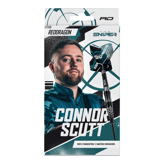 Red Dragon Connor Scutt De Sniper Steeldarts - 22g Gezeigt wird das Produkt Red Dragon Connor Scutt The Sniper Steeldarts - 22g. Die Steeldarts sind robust und perfekt ausbalanciert.
