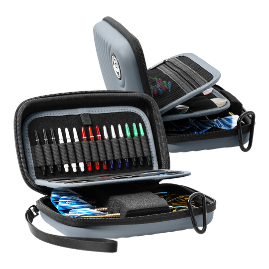 Bulls Orbis XL dartkoffer - Grijs Dies ist das Bulls Orbis XL Dartcase in Grau. Es schützt und transportiert Ihre Dartpfeile sicher.
