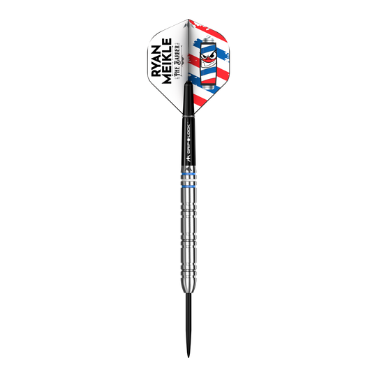 Missie Ryan Meikle The Barber Steeldarts - 23g Mission Ryan Meikle The Barber Steeldarts - 23g Darts sind abgebildet. Das Bild zeigt das Design und die Details dieses Steeldarts.