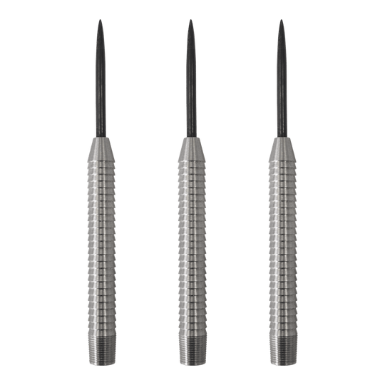 McDart Shark 3 stalen dartpijlen - 22 g Abgebildet ist das Set McDart Shark 3 Steeldart-Barrels - 22g. Die Steeldart-Barrels werden als Set dargestellt.