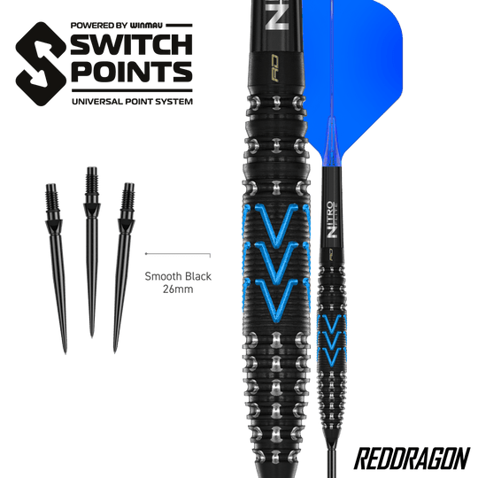 Red Dragon AMP Torpedo Switch Point stalen pijltjes Hier sieht man die Red Dragon AMP Torpedo Switch Point Steeldarts. Diese Darts sind für präzises Werfen entwickelt worden.