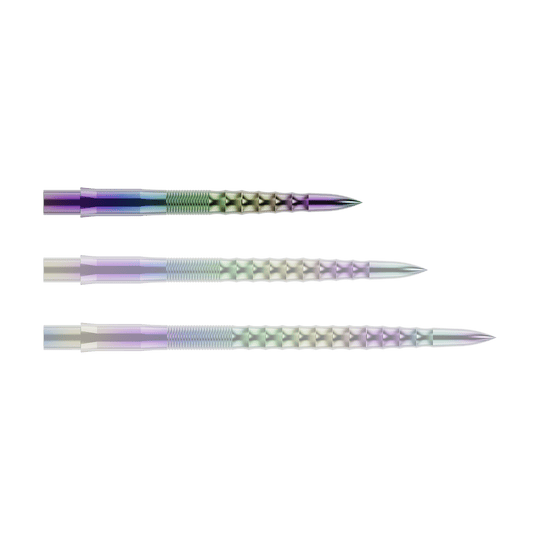 Mission Caliburn EVO dartpunten - Ripple - Coral Abgebildet ist die Mission Caliburn EVO Dartspitze - Ripple - Coral - X 2977. Die Spitze ist mit einer auffälligen Wellenform versehen.