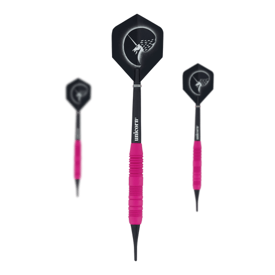 Unicorn Core Plus rubberen roze softdarts - 19 g