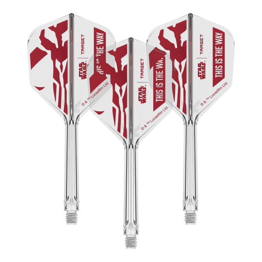 Zu sehen ist '410625_Target_StarWars_K-Flex_ThisIsTheWay_No6_Flights_33mm_2b'. Es handelt sich vermutlich um weitere 'This Is The Way' Dart-Flights.