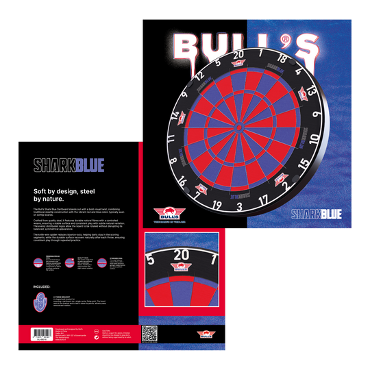 Bulls NL Shark Blue Pro stalen dartbord Bulls NL Shark Blue Pro stalen dartbord