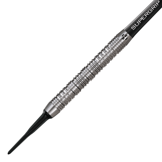 Harrows Impact Soft Darts Das Bild zeigt die Harrows Impact Softdarts. Die Darts werden aus einer anderen Perspektive dargestellt.