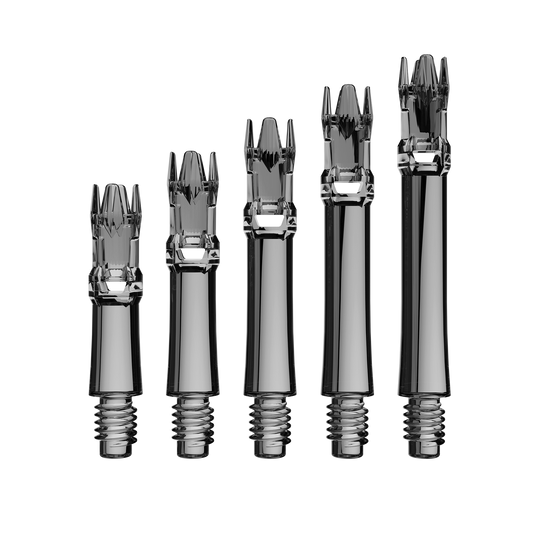 L-Style L-System vervangingsschachten - Transparant zwart Abgebildet sind die L-Style L-System Ersatzshafts in Clear Black. Diese Schäfte dienen als Ersatzteile für Dartpfeile.
