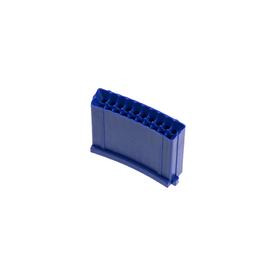 Das Bild zeigt ein blaues Ersatzfeld für Löwen Dartautomaten. Es ist rechteckig geformt und hat mehrere kleine Löcher auf der Oberseite.