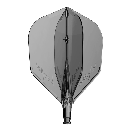 L-Style L-System L3 vervangende vlucht Ein Ersatzflight für Dartpfeile in klarem Schwarz ist abgebildet.