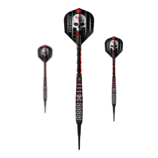 Harrow's Ryan Searle Series 3 zachte darts Die Abbildung zeigt die Harrows Ryan Searle Series 3 Softdarts. Der Artikel besteht aus einem Set professioneller Softdarts für Dartspieler.