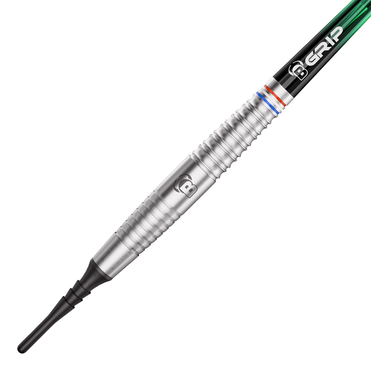 Bulls Danny Jansen softdarts - 20 g Die Abbildung zeigt die Bulls Danny Jansen Softdarts mit einem Gewicht von 20g. Diese Dartpfeile sind für das Softdartspiel konzipiert.