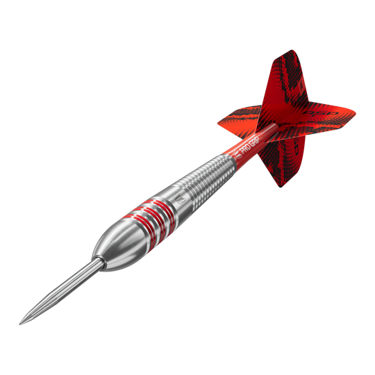 Target Nathan Aspinall Brass Steel Darts - 22g Auf dem Bild sind die Target Nathan Aspinall Brass Steeldarts - 22g abgebildet. Die Darts haben eine spezielle Struktur für einen besseren Griff.