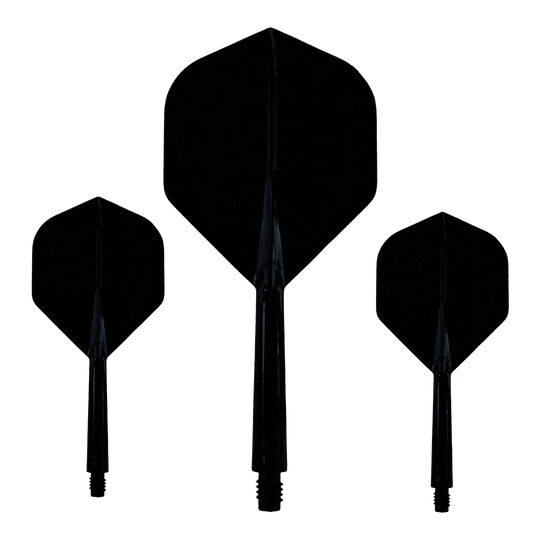 Evolution EVO1 Flight Shaft System - Zwart Dieses Bild zeigt das Evolution EVO1 Flight-Shaft-System in Schwarz. Es ist deutlich das Design und die Form des Produkts zu erkennen.