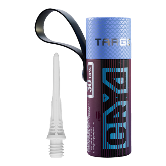 Target Cryo Soft Dart Tips 30 stuks - Wit Target Cryo Softdartspitzen 30er Pack - Weiß sind in einer Packung zu sehen. Die weißen Spitzen eignen sich für Softdarts.