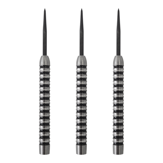 McDart Black Ring 2 stalen dartpijlen - 22 g Abgebildet sind McDart Black Ring 2 Steeldart-Barrels mit einem Gewicht von 22g. Das Produkt ist speziell für Steeldart entwickelt.