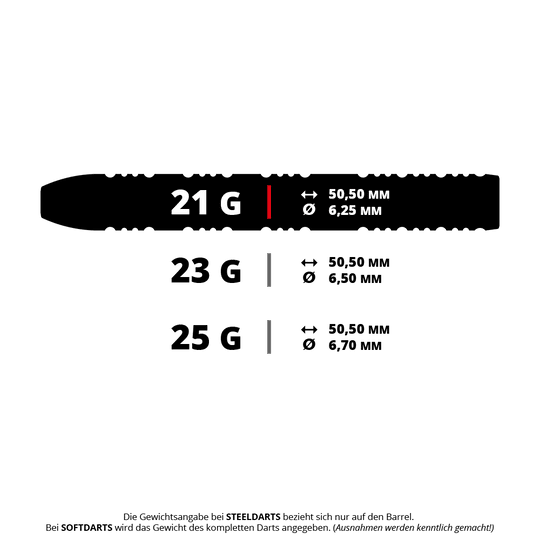 Target Hydro 02 Swiss Point steel darts Hier ist ein Set aus Steeldarts abgebildet. Es sind die 190653 Target Hydro 02 SP Steeldarts mit 21g.
