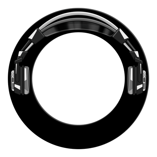 McDart Stereo Dartbord-surround Ein weiteres Produktbild eines schwarzen Dartboard-Surrounds ist zu sehen. Diese Umrandung ist ideal für den Schutz der Wand geeignet.