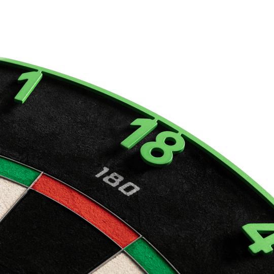 Precise 180 Endorphine Steel Dartbord met genummerde ring - Smaragdgroen Das Precise 180 Endorphine Steeldartboard mit Nummernring wird hier präsentiert. Die Scheibe besitzt eine markante Optik.