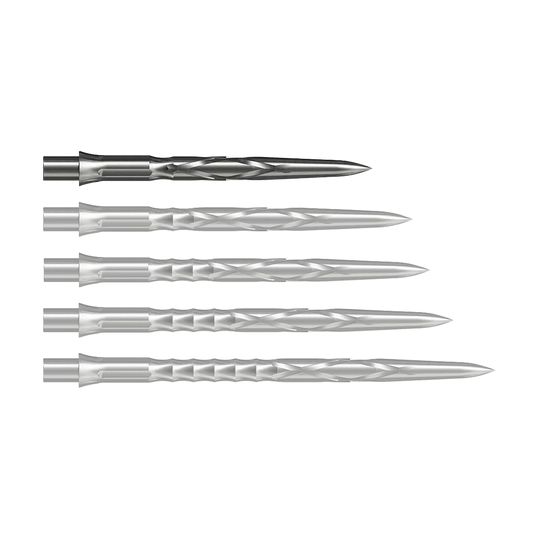 Caliburn System stalen dartpunten - HAN G2 - Zilver Abgebildet ist eine silberne Steeldartspitze vom Typ Caliburn Evo System HAN G2 in 28 mm Länge. Sie eignet sich für den Einsatz bei Steeldarts.