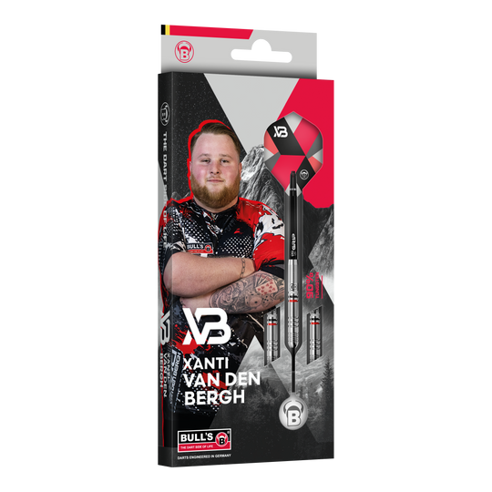 Das Foto zeigt die Bulls Xanti Van Den Bergh Steeldarts - 22g. Sie bieten höchste Qualität für jedes Spielniveau.