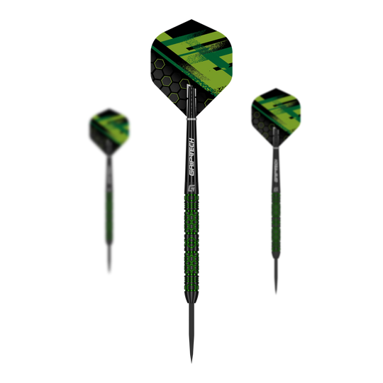 GOAT Kick-Off stalen dartpijlen Zu sehen ist ein Set der GOAT Kick-Off Steeldarts. Es besteht aus mehreren Darts und bietet optimale Spielergebnisse.