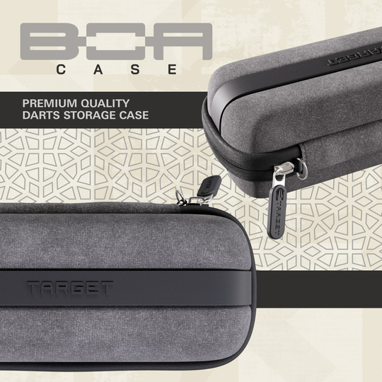 Target BOA Dartcase Abgebildet ist ein Dartcase in Grau und Hellgrau. Das Produkt ist vermutlich das Target BOA Dartcase.