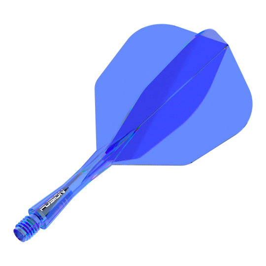 Winmau Fusion Flight Shaft System No6 Blauw Zu sehen ist ein Produkt mit dem Dateinamen 8836_Winmau_Fusion_Flight_Shaft_System_No6_Blau_22mm_1. Vermutlich handelt es sich um einen blauen Dartschaft mit Flight.