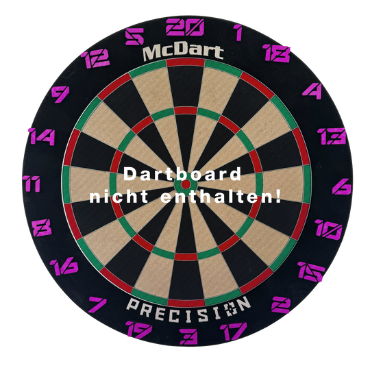McDart Dartbord Nummerringen / Nummerring Cyber Das Bild zeigt das Cyber Lila Board. Es handelt sich um ein Produkt mit lilafarbenem Design.