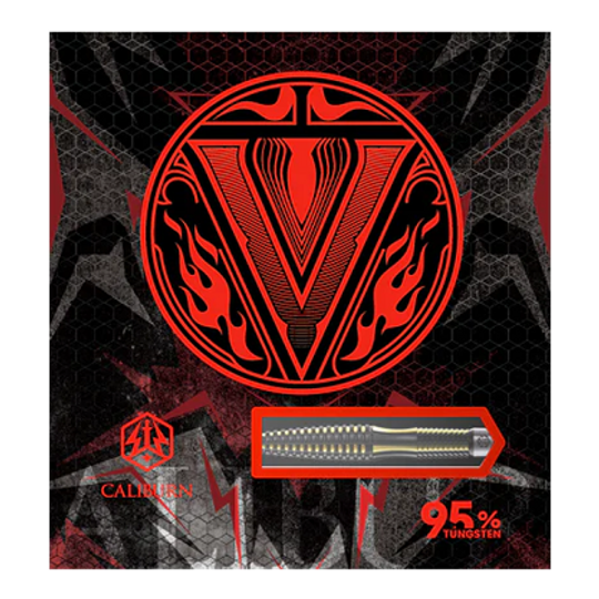 Abgebildet sind die Caliburn V-Series V1 Steeldarts. Diese Darts eignen sich hervorragend für den Präzisionssport.