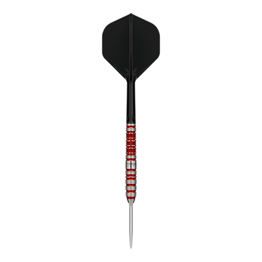 Target Japan Black Marque Spinel Swiss Point stalen dartpijlen - 23 g Das Bild zeigt die Target Japan Black Marque Spinel Swiss Point Steeldarts mit einem Gewicht von 23g. Das Produkt ist ein hochwertiger Dartpfeil für anspruchsvolle Spieler.