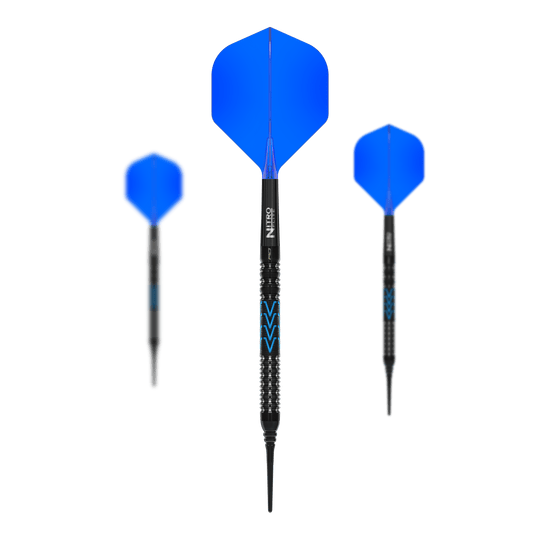 Das Bild zeigt die Red Dragon Amp Tapered Softdarts mit 20g Gewicht. Diese Softdarts sind für Präzision und Leistung entworfen.